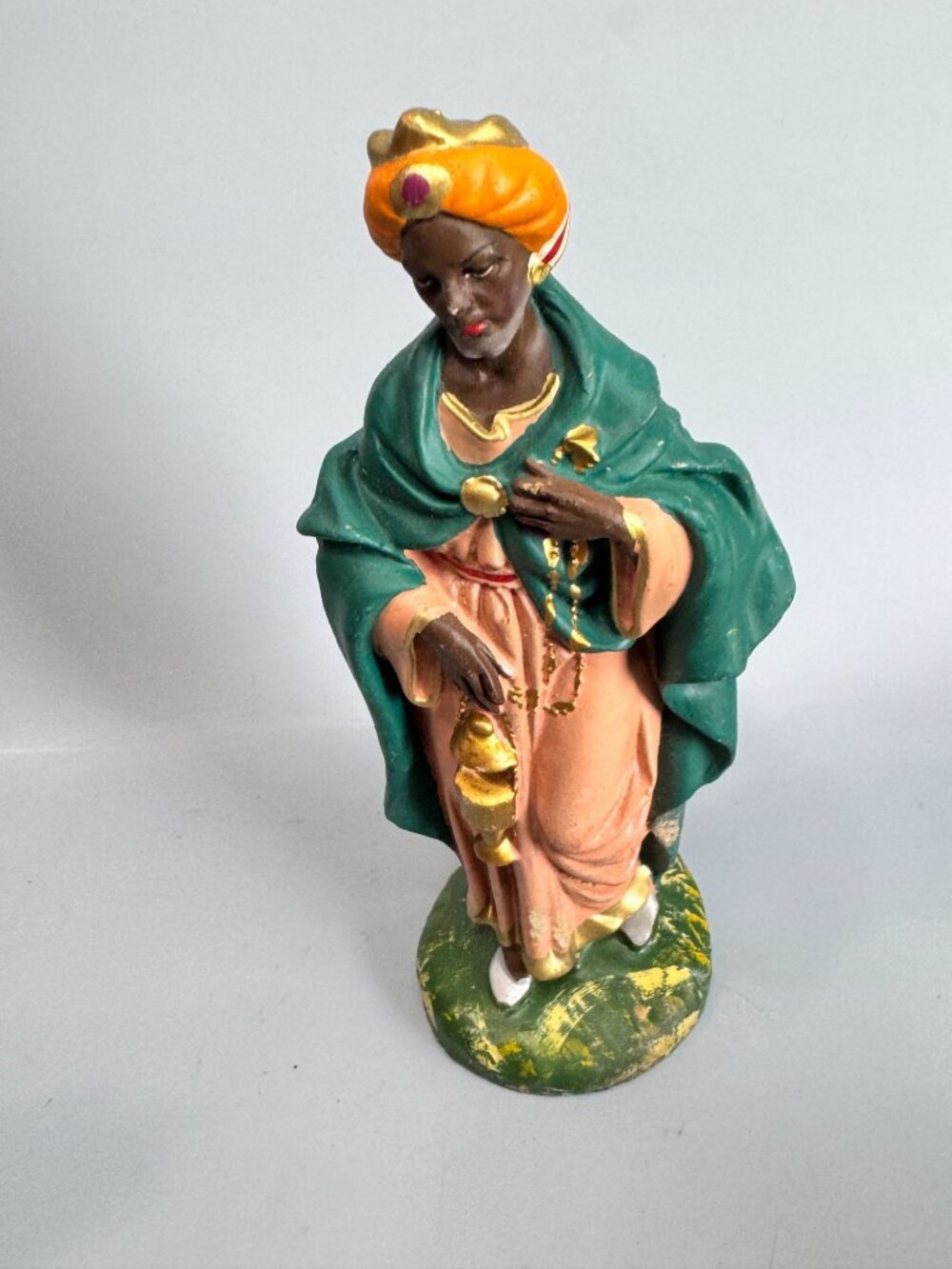 Vintage Italy Paper Mache Three Wise Men Nativity 8" Scale Set of 3 Kings - Picture 4 of 16